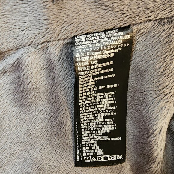 Kirkland Hooded Gray Fleece Lined Jacket Women's S Great Condition! Outdoor - Picture 7 of 10